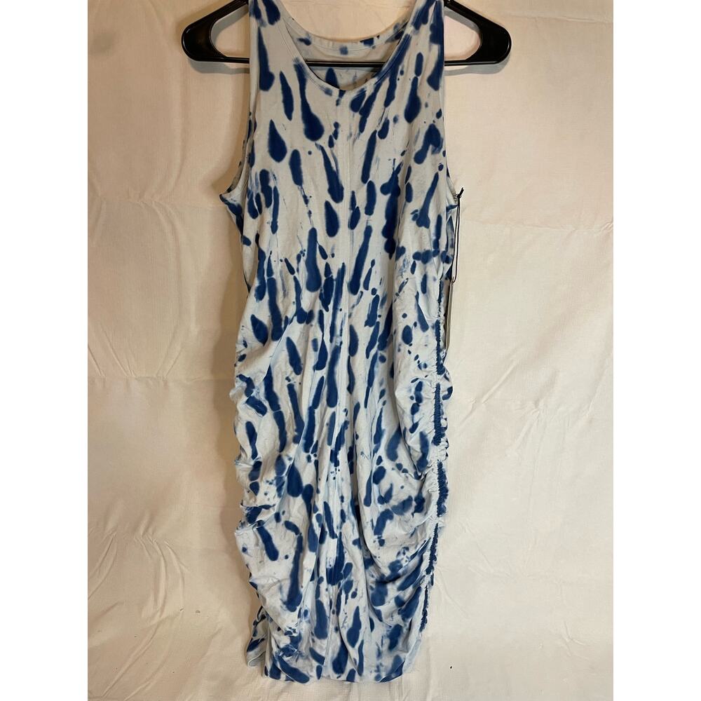 NWT Peach Yumi Tye Dye Dress $109 Women's Medium Ruched Lined